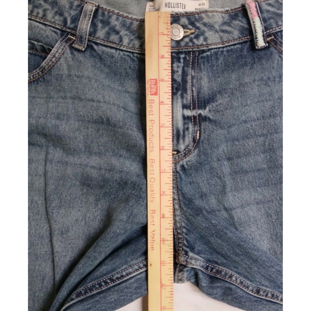 Hollister Low-Rise Baggy Jeans Blue Med Wash Wide Leg Boho Preppy Women's 16 33 - Picture 10 of 16